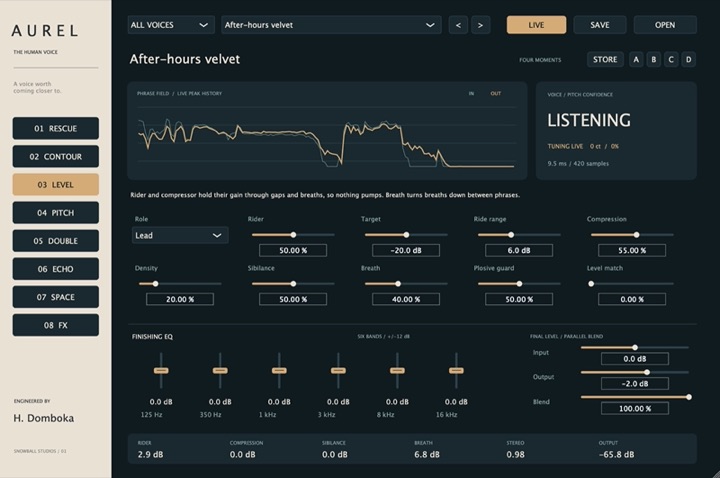 AUREL editor on the level page with the rider controls